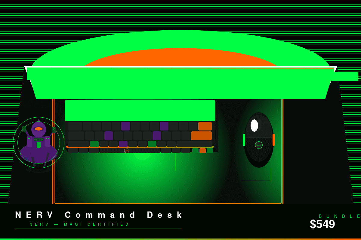 NERV Command Desk — Neon Genesis Evangelion desk setup bundle